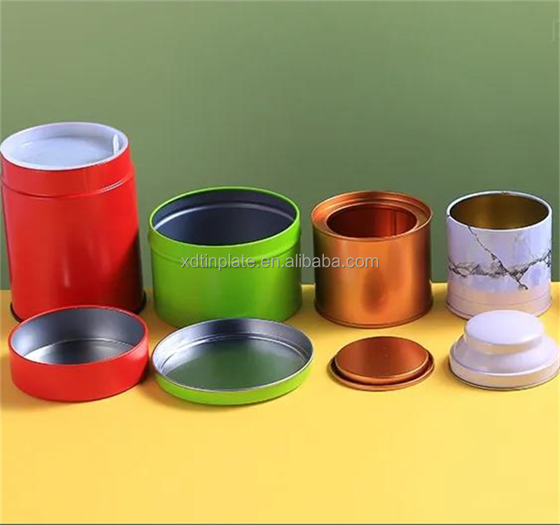 Rose gold small size metal tea coffee tin can
