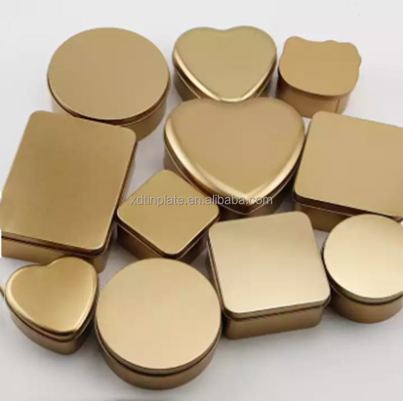 Rose gold small size metal tea coffee tin can